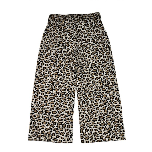 Maeve The Ettie High Rise Crop Wide Leg Pant sz 31 & Matching Knit Boxy Tee sz L - Picture 8 of 16